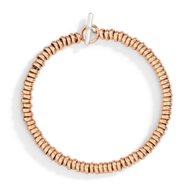 Bracelet Rondelle – Or rose 9K & argent 925