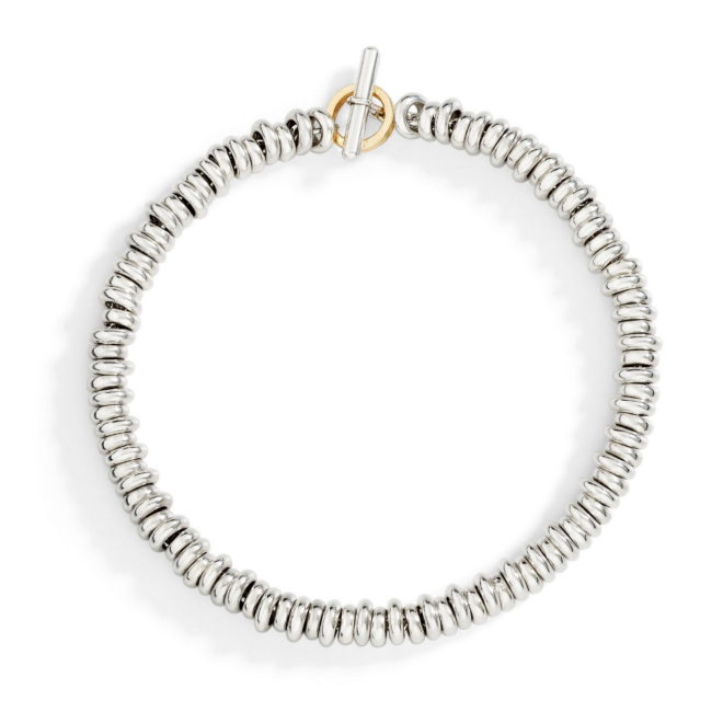 Bracelet Rondelle – Or jaune 9K & argent 925