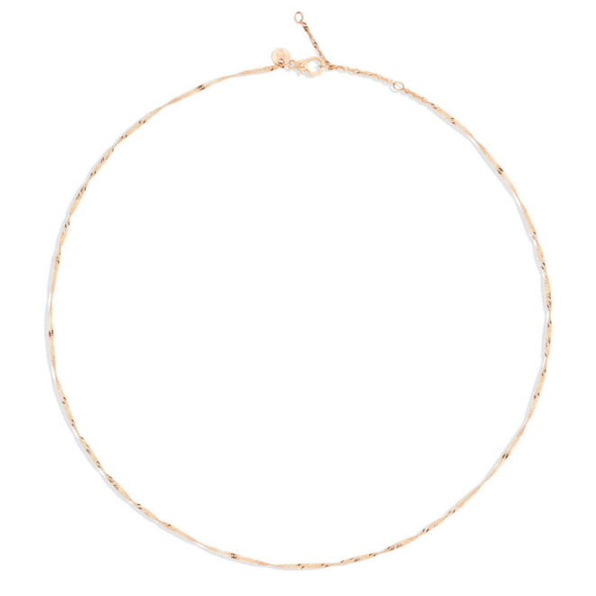 Collier Essentials – Or rose 9K, torchon