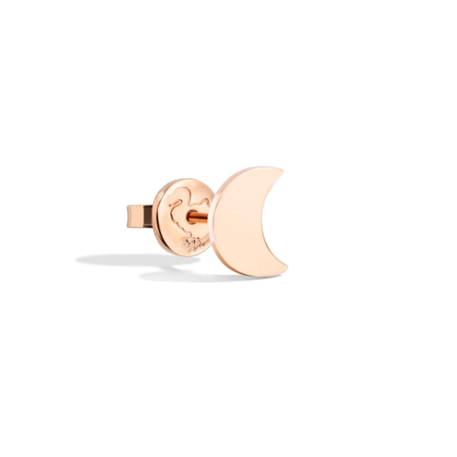 Boucles d'oreilles Universe – Or rose 9K, stud lune