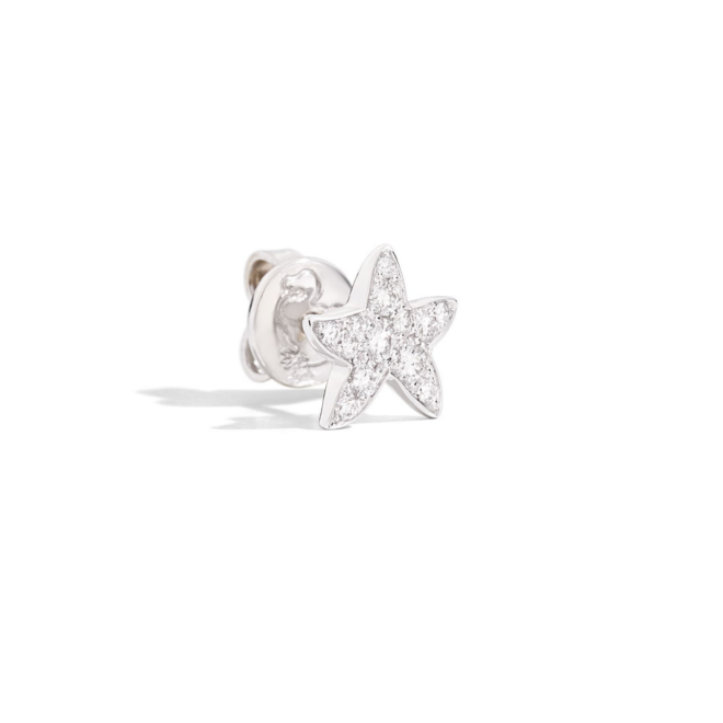 Boucles d'oreilles Universe – Or blanc 18K, stud stellina