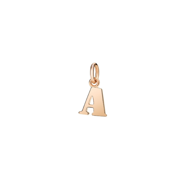 Charm Symbols – Or rose 9K, lettre A