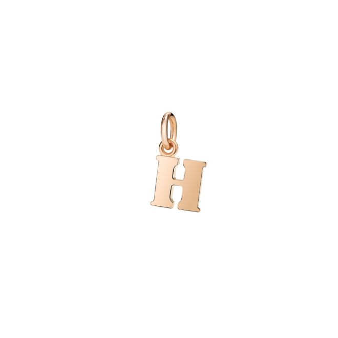 Charm Symbols – Or rose 9K, lettre H