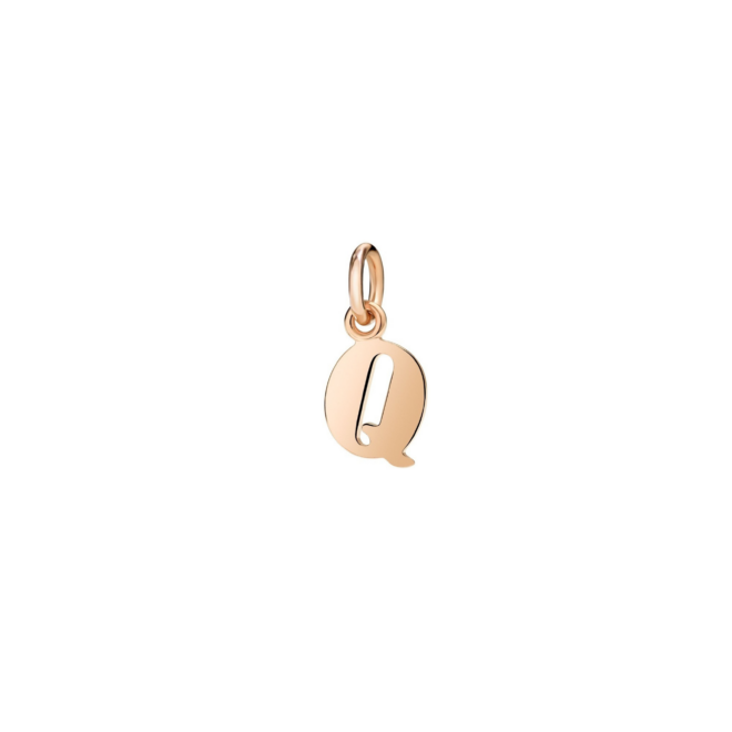 Charm Symbols – Or rose 9K, lettre Q