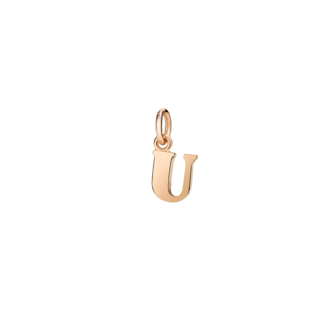 Charm Symbols – Or rose 9K, lettre U