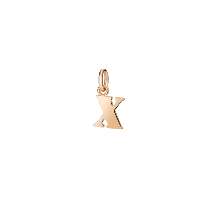 Charm Symbols – Or rose 9K, lettre X