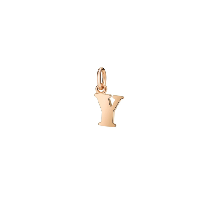 Charm Symbols – Or rose 9K, lettre Y
