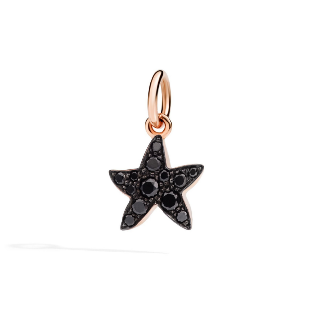 Charm Universe – Or rose 9K, stellina, diamant noir