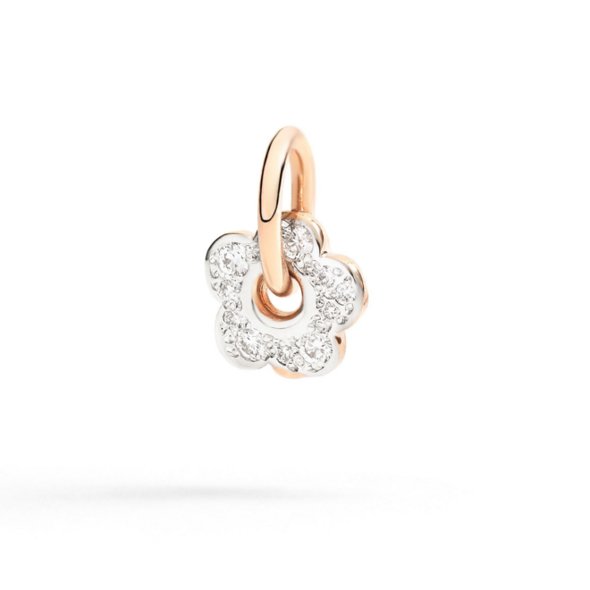 Charm Nature – Or rose 9K, fleur, diamant blanc