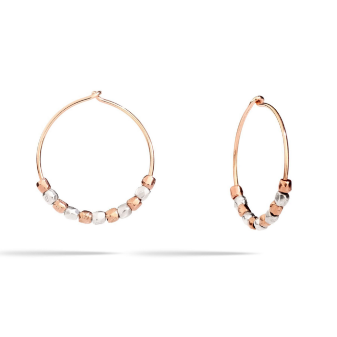 Boucles d'oreilles Granelli – Or rose 9K & argent 925