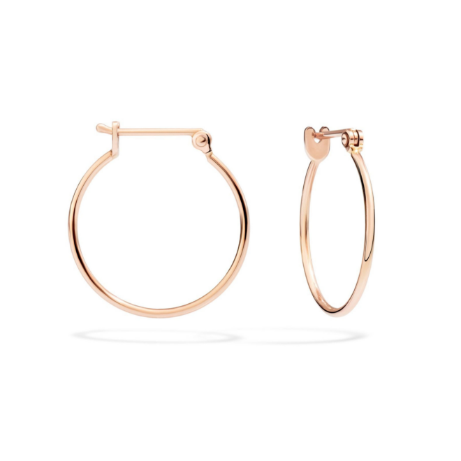 Boucles d'oreilles Essentials – Or rose 9K, créoles, réf. DOC5020