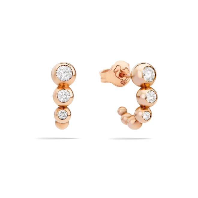 Boucles d'oreilles Bollicine – Or rose 9K, stud