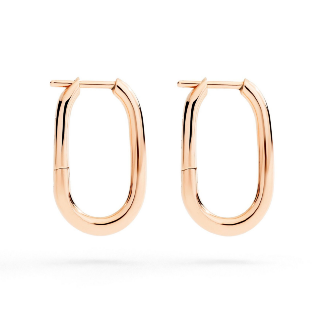 Boucles d'oreilles Essentials – Or rose 9K, créoles, réf. DOC5029