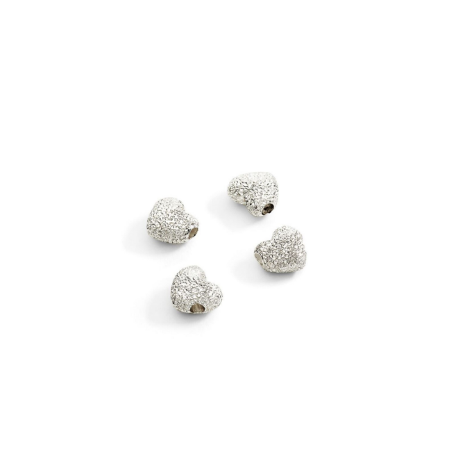 Composant Cuore – Argent 925, lot de 4