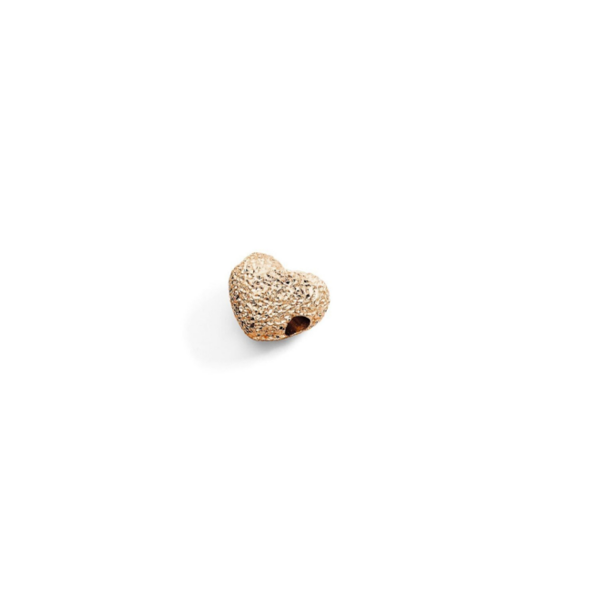 Composant Cuore – Or rose 9K, cœur, effet diamanté